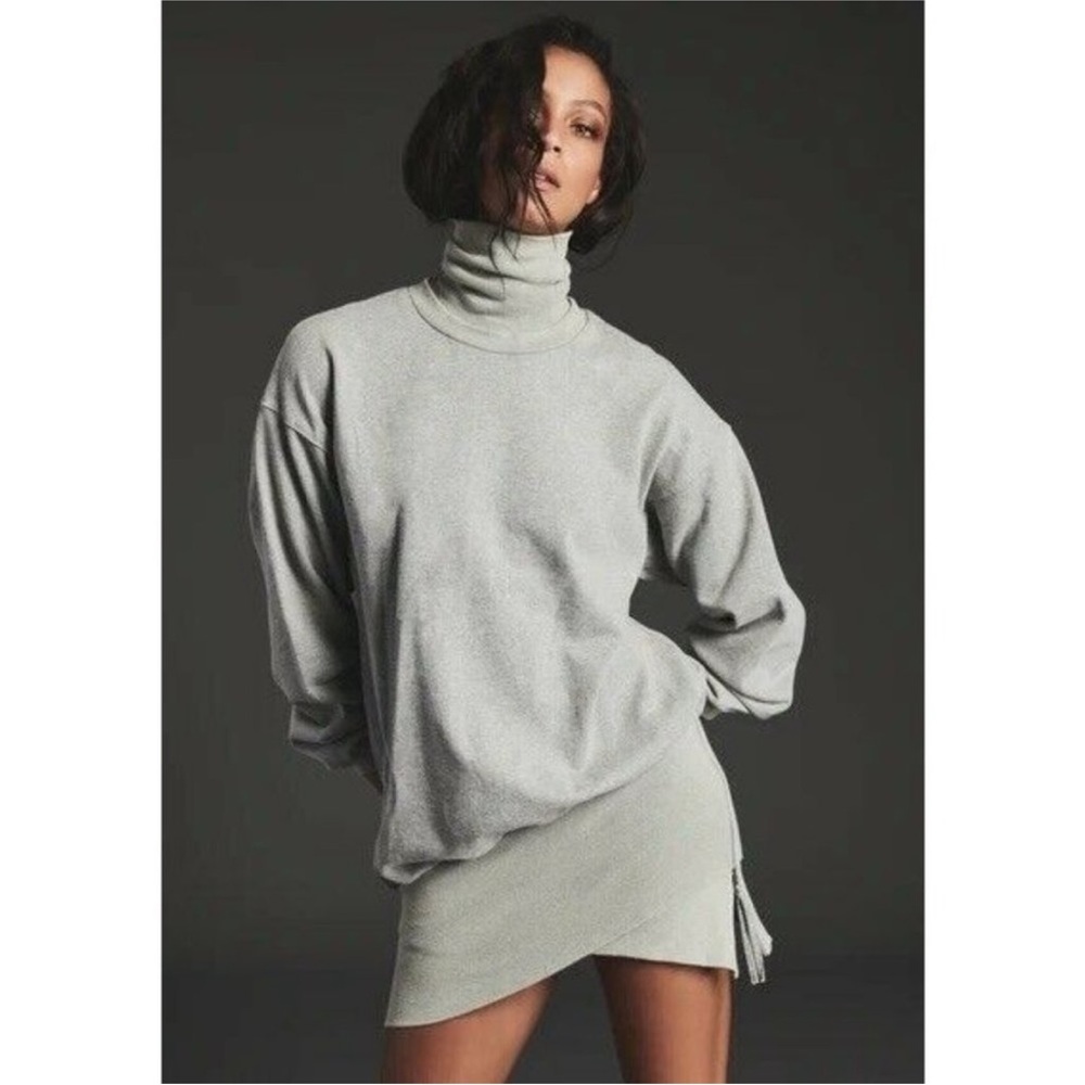 Retrofit Beige Turtleneck Sweater dress